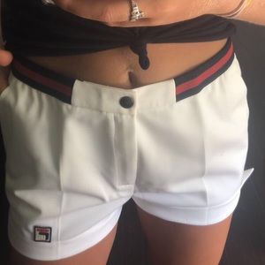FILA VINTAGE WHITE SHORTS NWOT